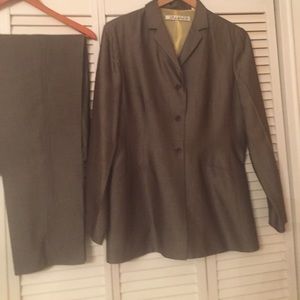 Taupe single pants suits